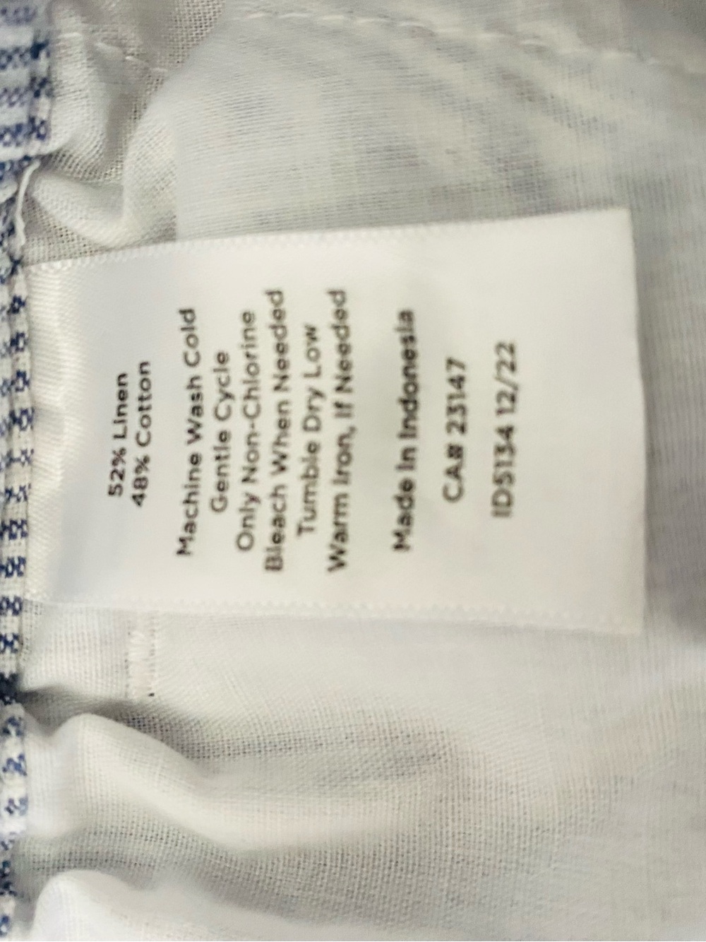Talbots Plus Blue & White Striped Linen Blend Pants – Women’s 14W - Picture 4 of 5